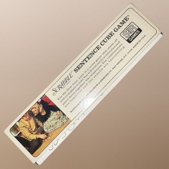 Vintage 1971 Scrabble Brand Sentence Cube Game Dice Selchow Righter Family - Picture 5 of 8